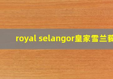 royal selangor皇家雪兰莪